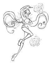 coloriage winx fait des boules